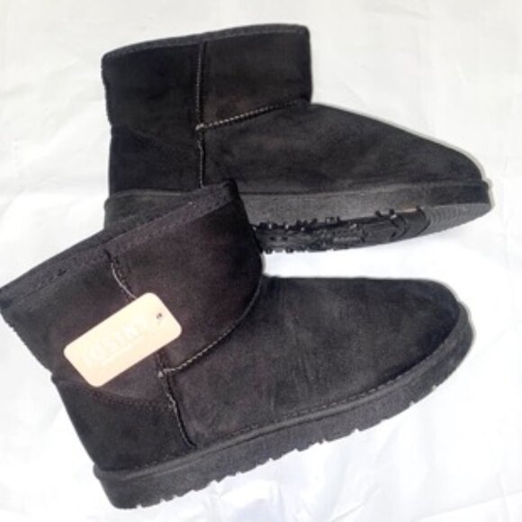 JOSINY Women's Snow Boots, Fur Lined Ankle Bootie Warm Short, Black Size 5 - Picture 6 of 6
